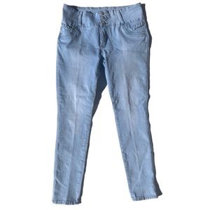 Silver Diva size 31 washed faded blue high waisted stretch skinny jeans